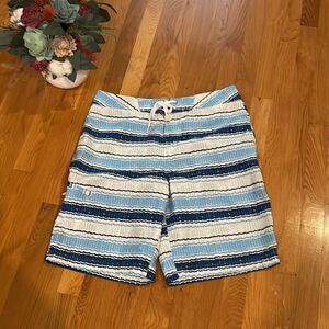 Columbia swim trunks mens 34/44 blue white gray stripe 💙🌻💙